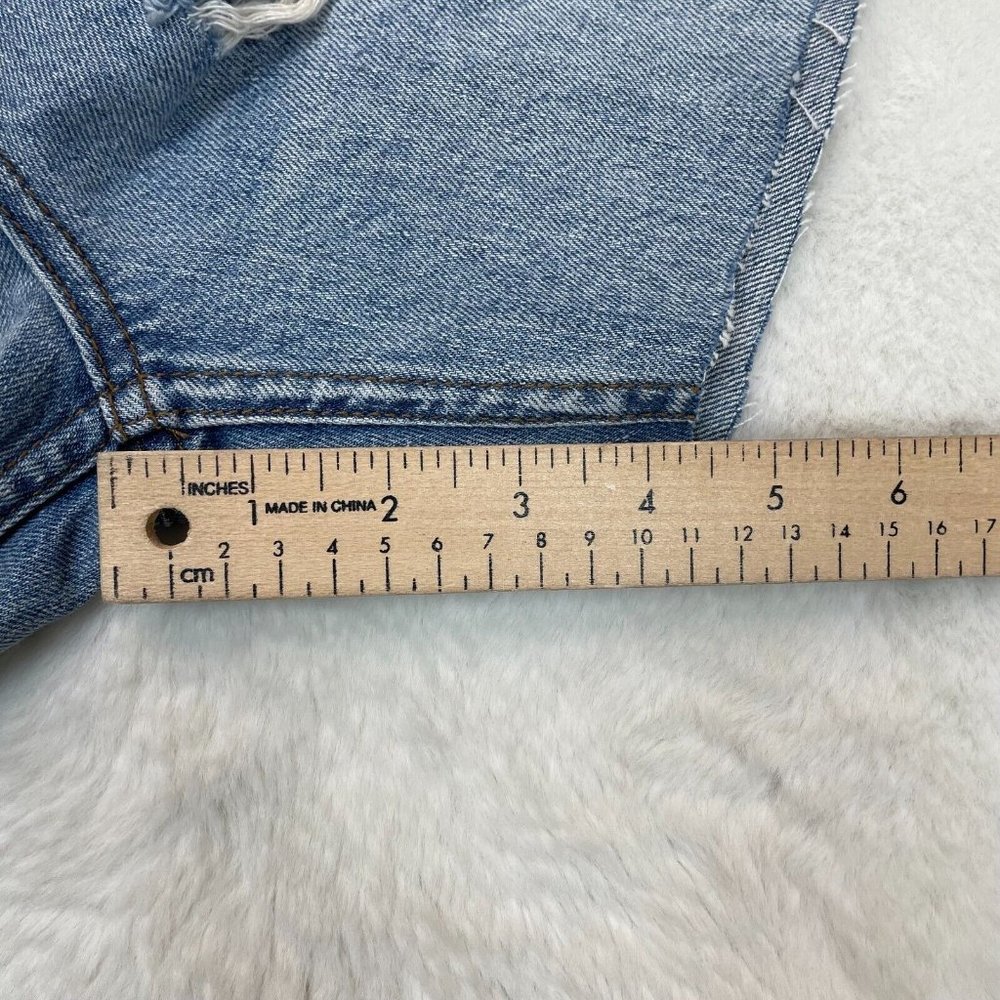 We the Free People Denim Shorts 29 Light Wash Blue Distressed Women - Picture 10 of 13